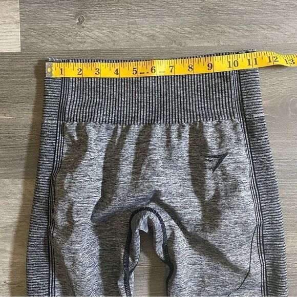 GymShark Hyper Amplify Leggings High Rise Small Gray Black Workout - Picture 7 of 12